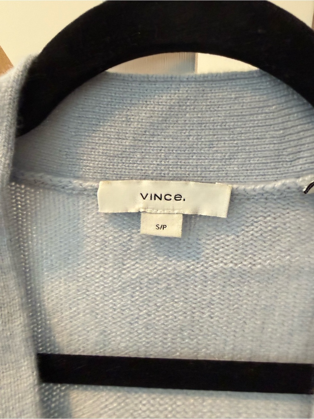 Vince Pale Blue V-Neck Button Front Cardigan - Picture 2 of 5
